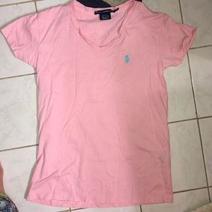 Short sleeve pink cotton Ralph Lauren sport